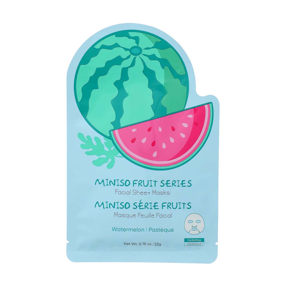 Pack Of 3 | MINISO Fruit Series Facial Sheet Masks(Watermelon)