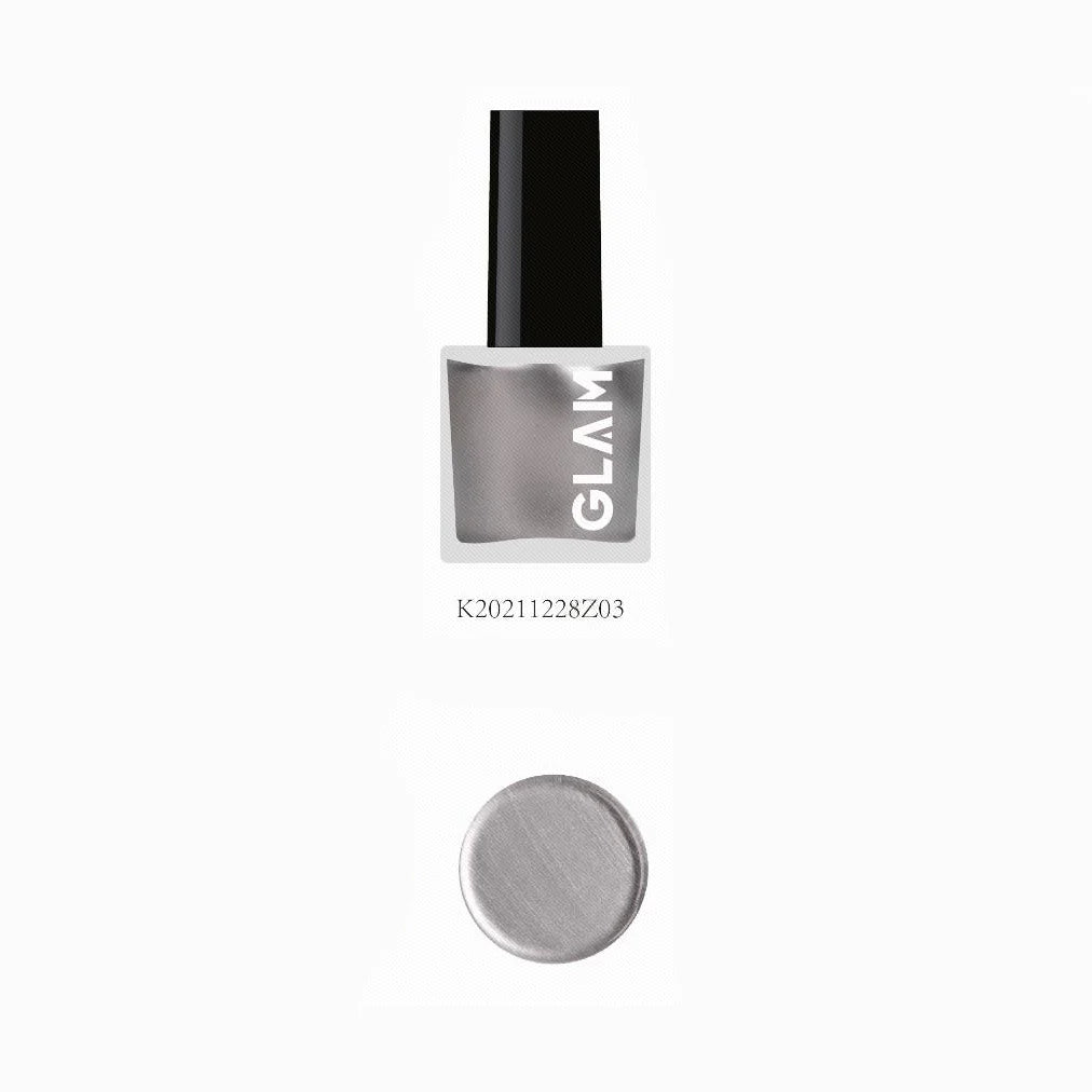Pack Of 2 | GLAM Oil Based Nail Polish(Metallic Silver)