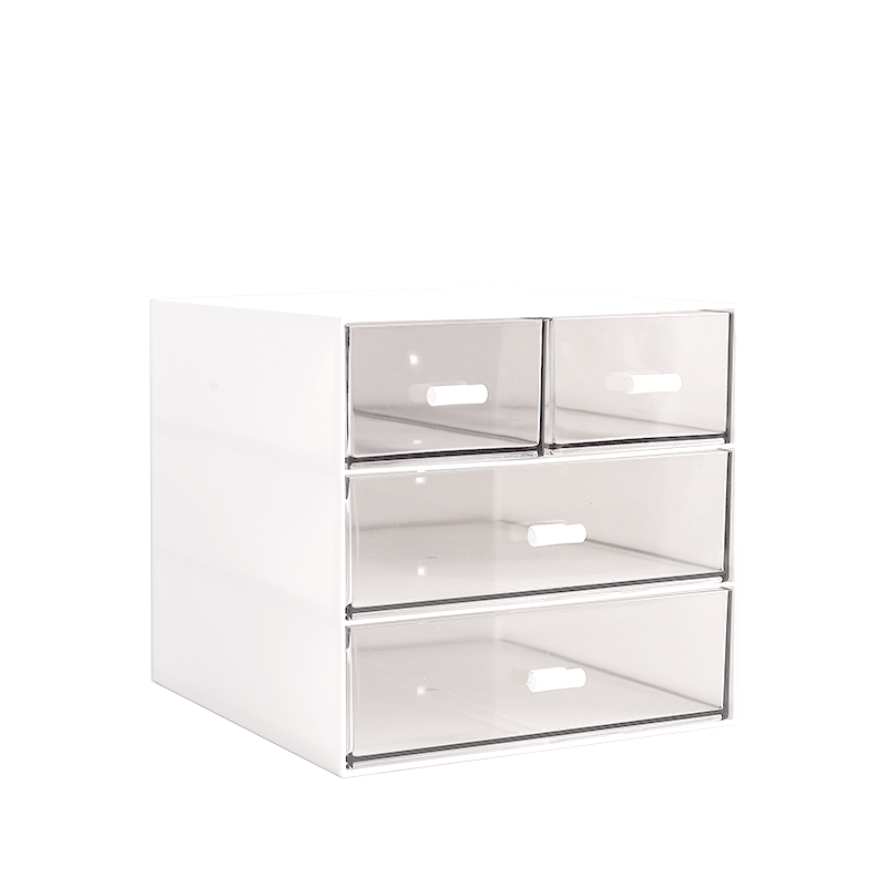 Desk Organizer with 4 Drawers(White)
