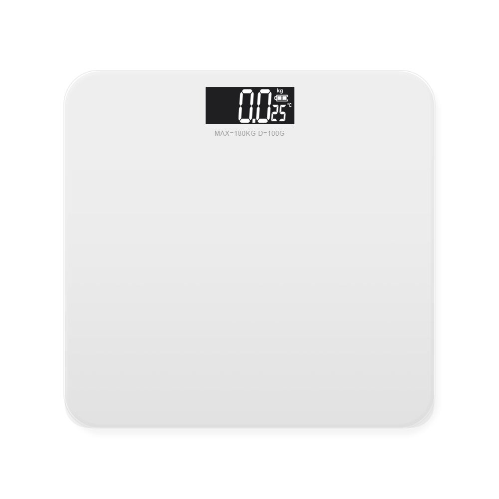 28cm Tempered Glass Digital Body Weight Scale with Temperature Display