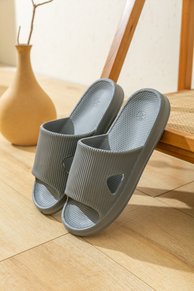 (Gray,4142) Antibacterial Series Men's Bathroom Slippers Miniso Pakistan