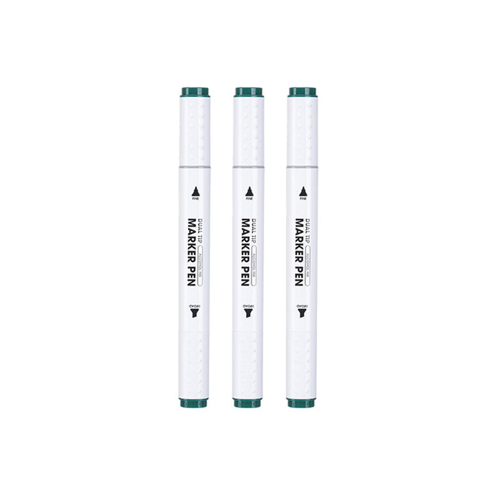 Pack Of 3 | Double-Headed Marker (Dark Green 51)