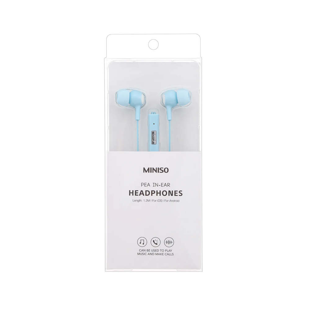 Pea In-ear Headphones Model: SE383 (Blue +White)