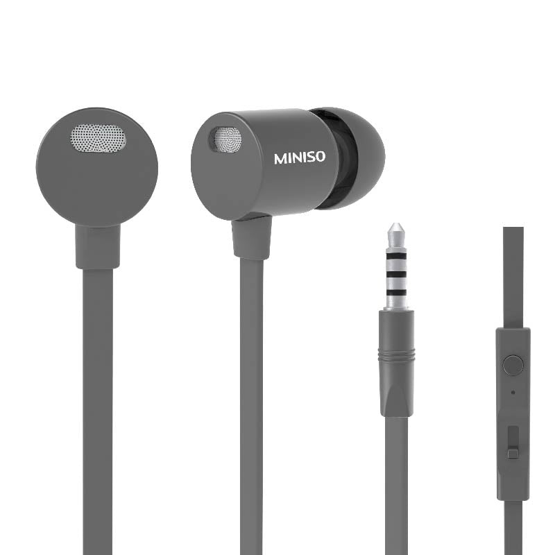 Metallic In-Ear Earphones (Grey)