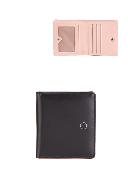 Women's Geometry Short Wallet (Black)
