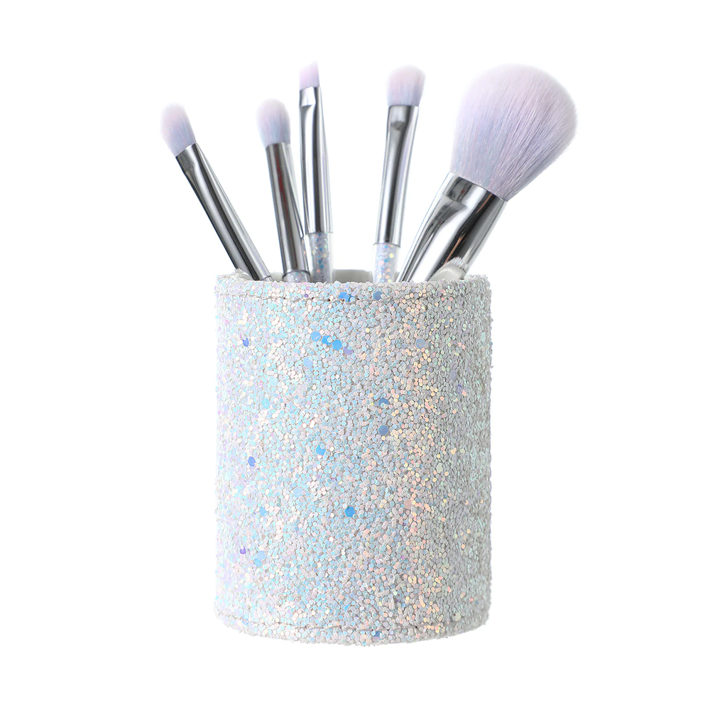 Sparkling Stars Makeup Brush Set in Cylinder Box(6pcs)(White) Miniso