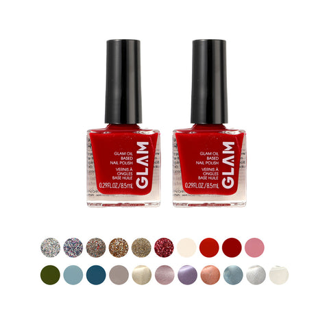 Pack Of 2 | GLAM Oil Based Nail Polish(Cherry)