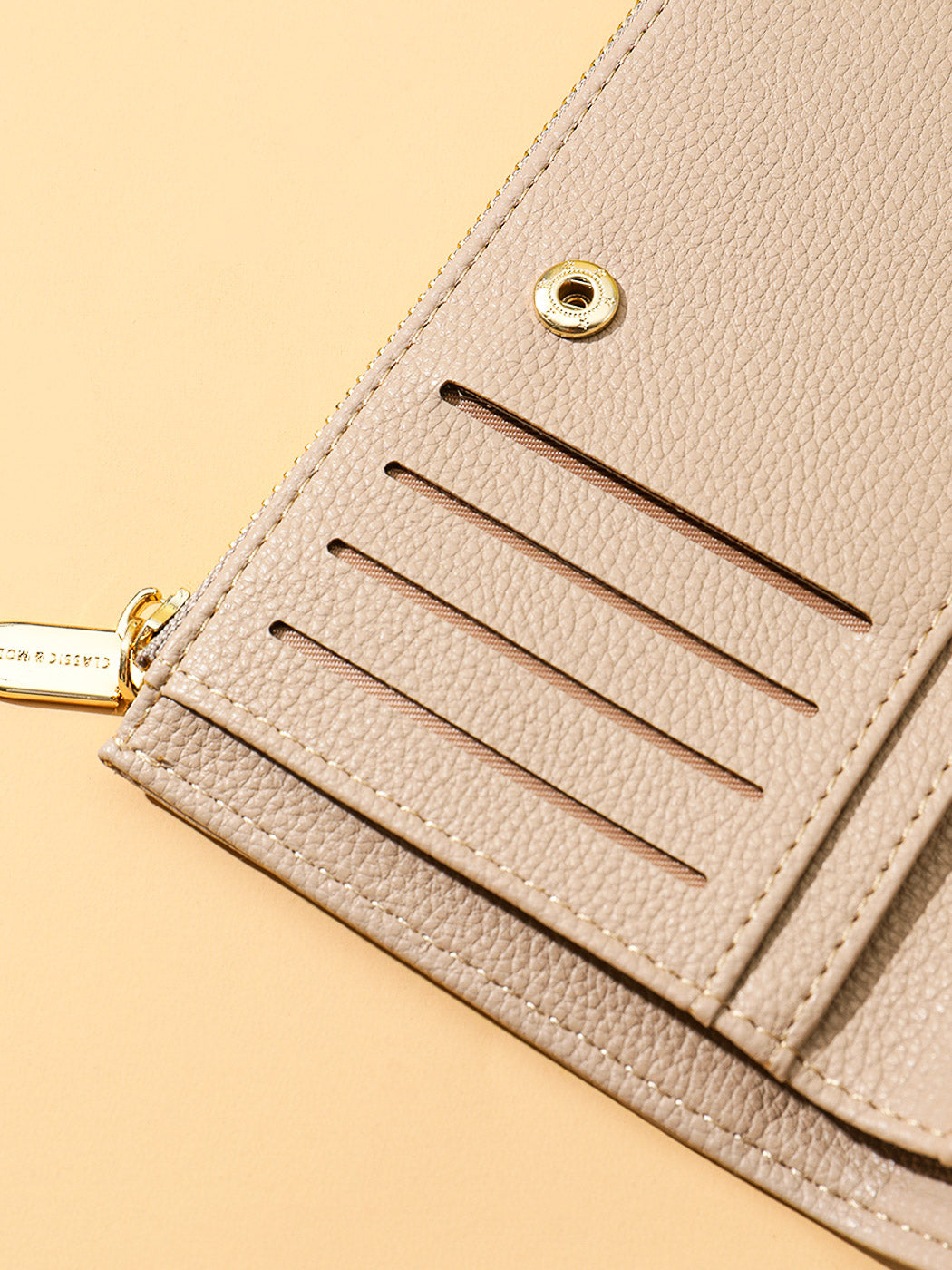 Two-fold Zipped Women's Wallet(Apricot)
