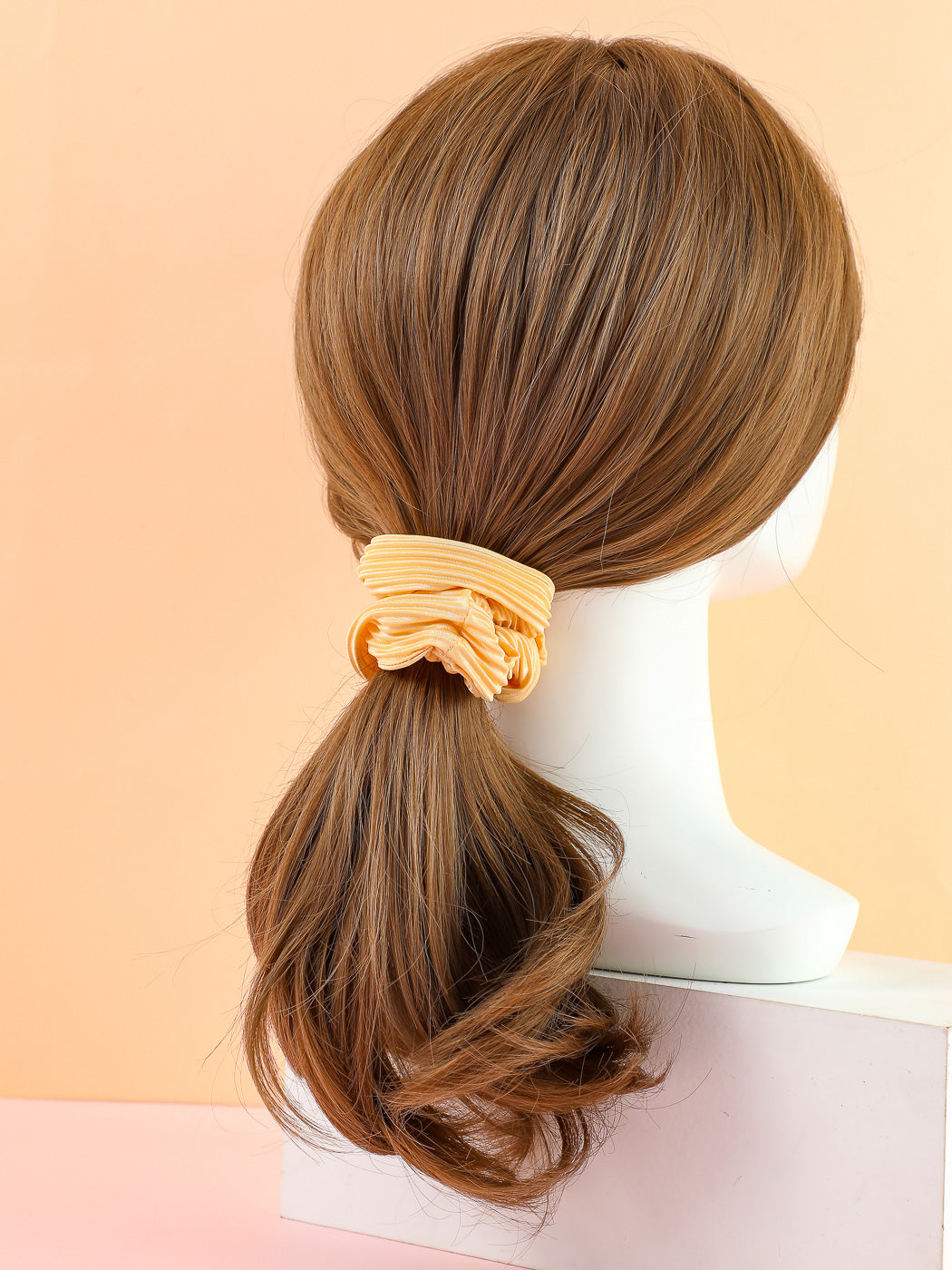Pure Colored Large Hair Tie 3pcs(Yellow)
