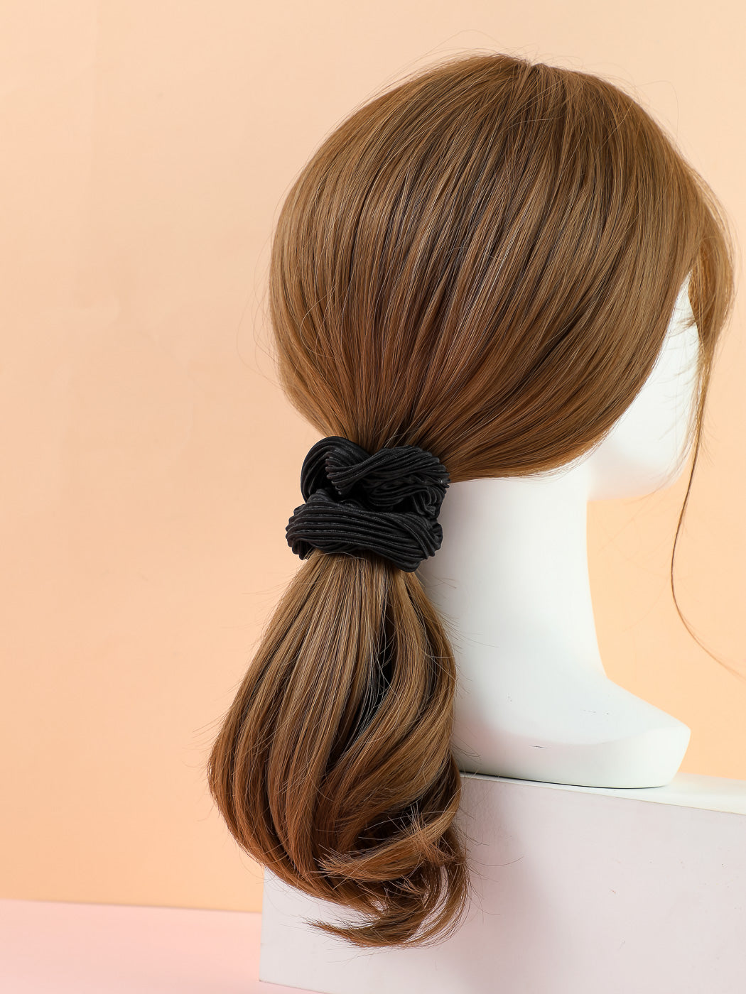 Pure Colored Large Hair Tie 3pcs(Black)