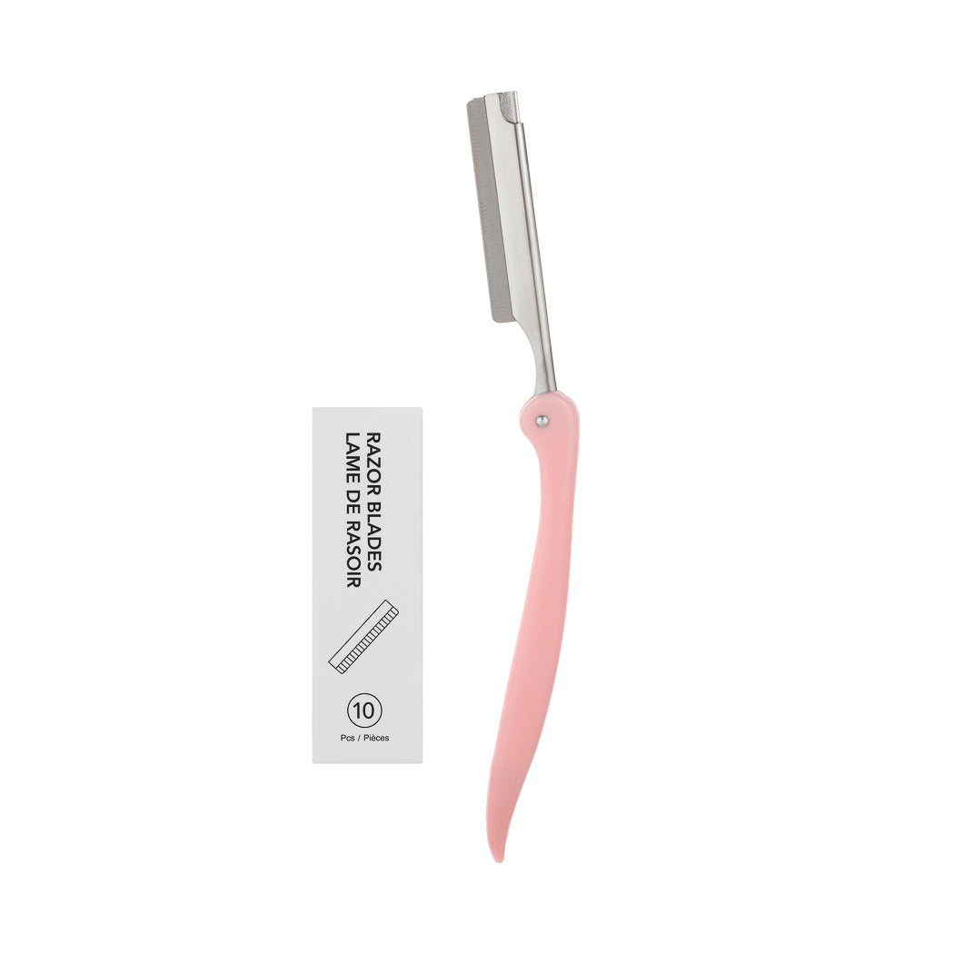 Foldable Eyebrow Razor (with 10 Blades)(Pink) Miniso Pakistan