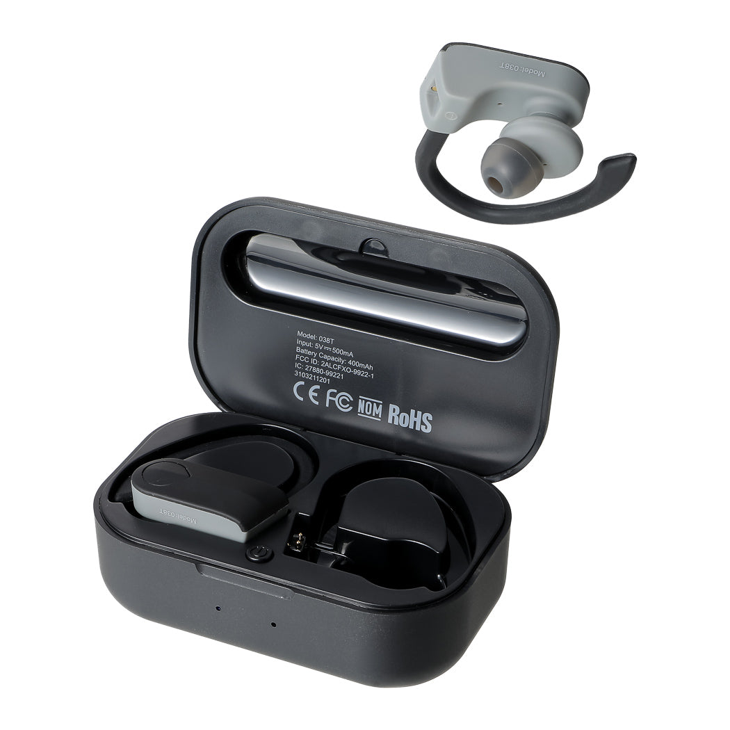 TWS Earphones with Ear Hooks for Sports Model:038T(Black)
