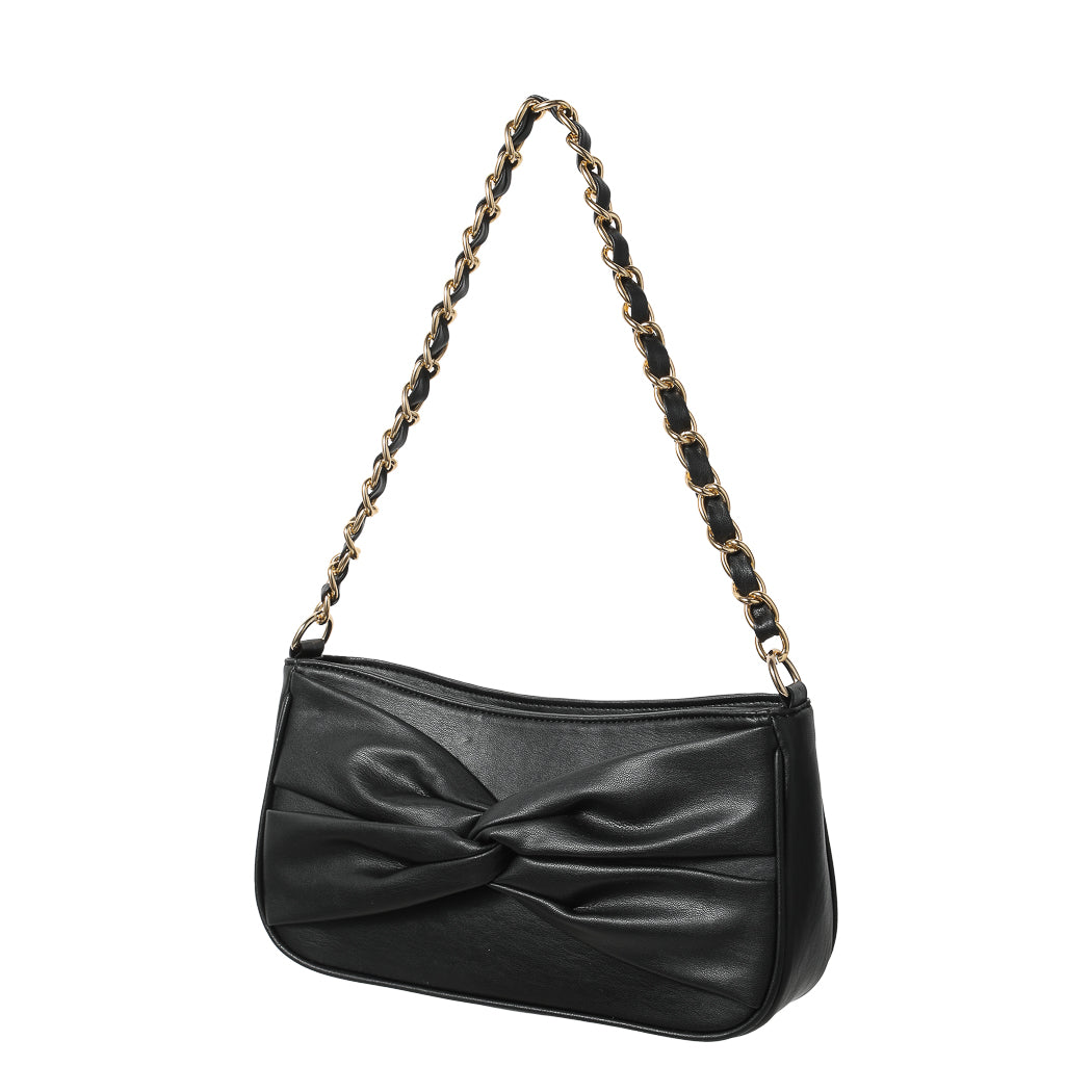 Elegant Chain Shoulder Bag (Black)