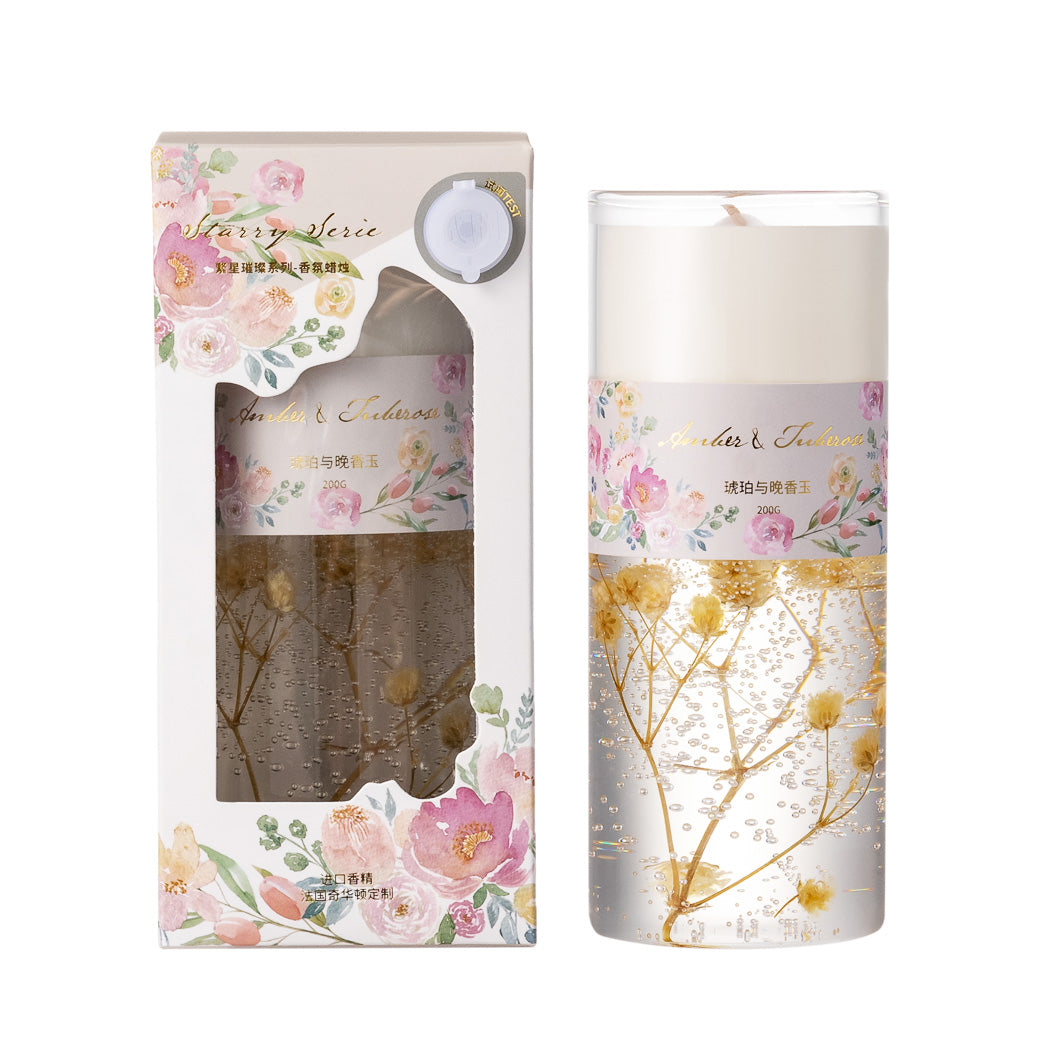 Sparkling Stars Scented Candle (Amber & Tuberose) Miniso Pakistan