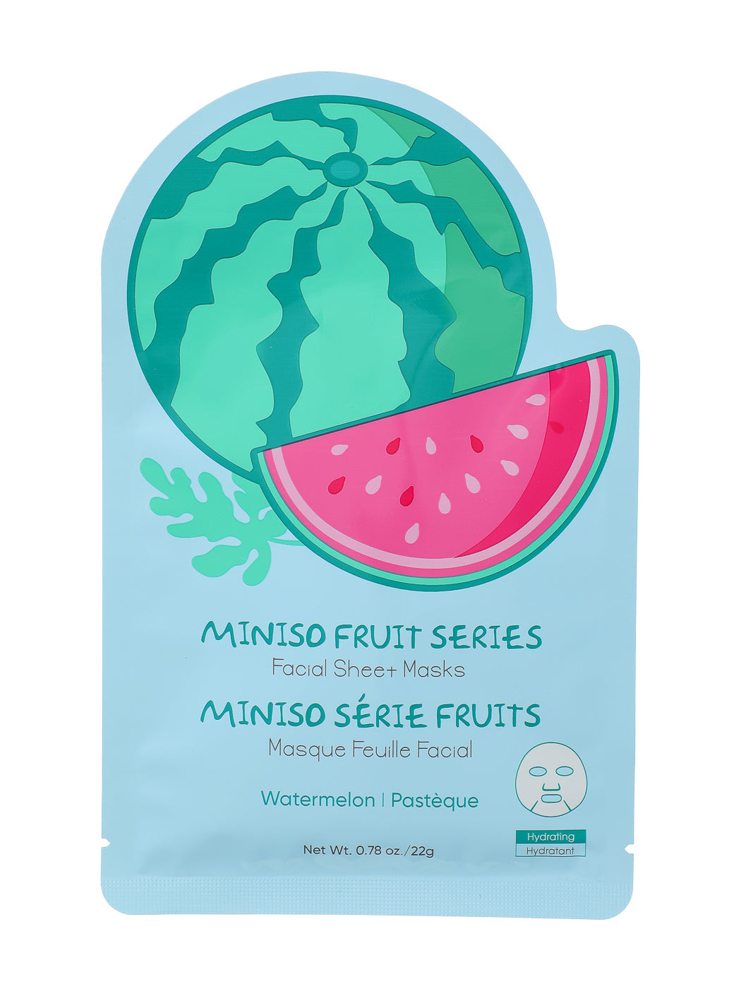 Pack Of 3 | MINISO Fruit Series Facial Sheet Masks(Watermelon)