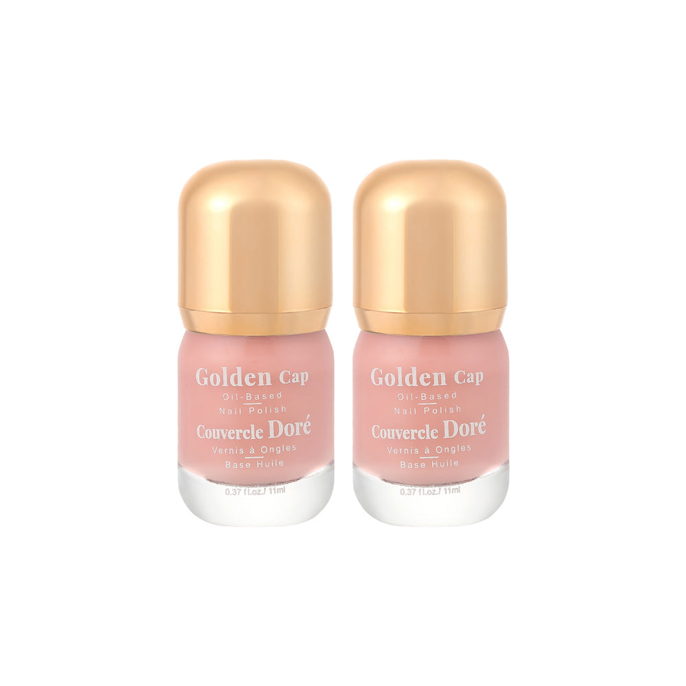 Pack Of 2 | Golden Cap Oil-based Nail Polish(10 Sakura Pink)