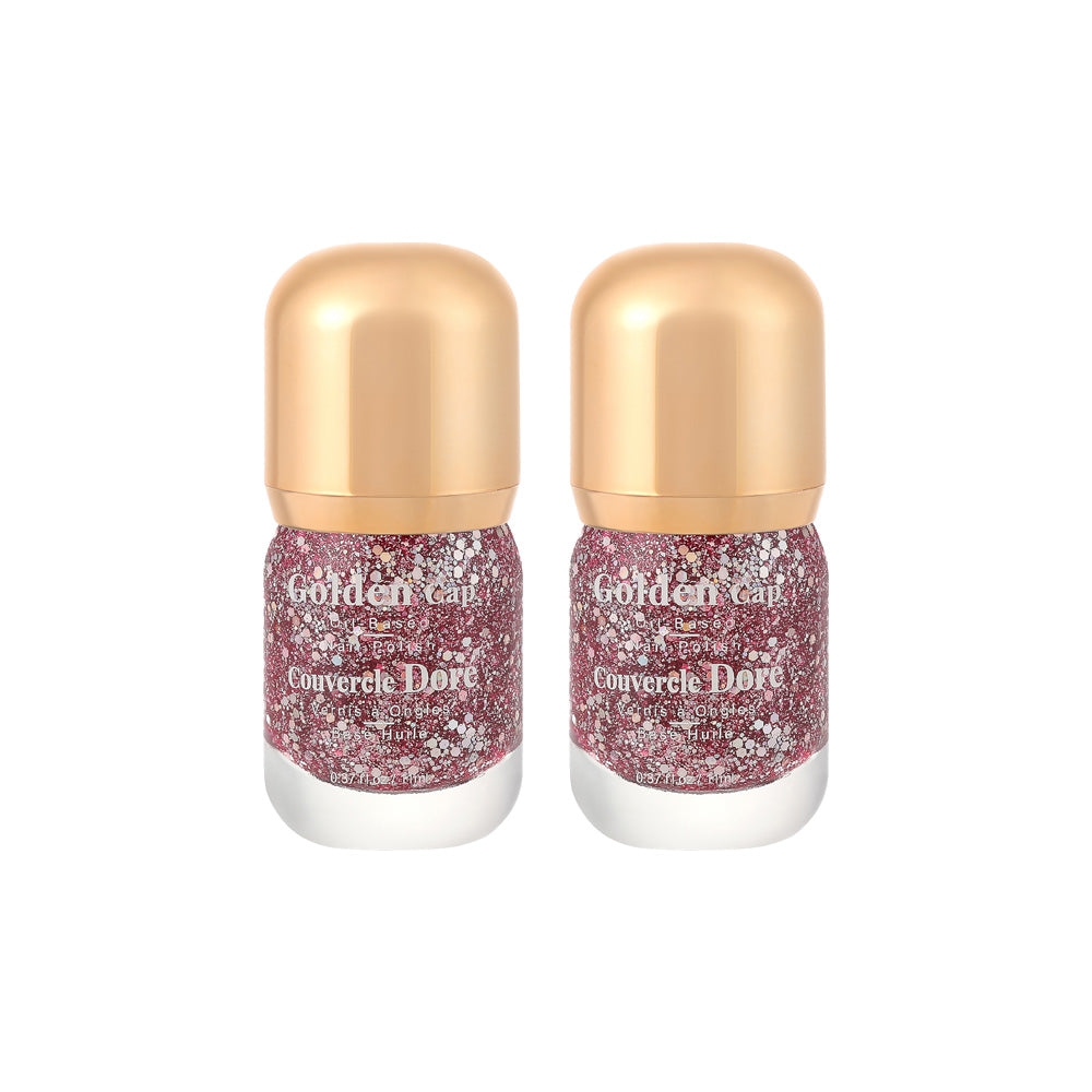 Pack Of 2 | Golden Cap Oil-based Nail Polish(19 Shiny Fuchsia)