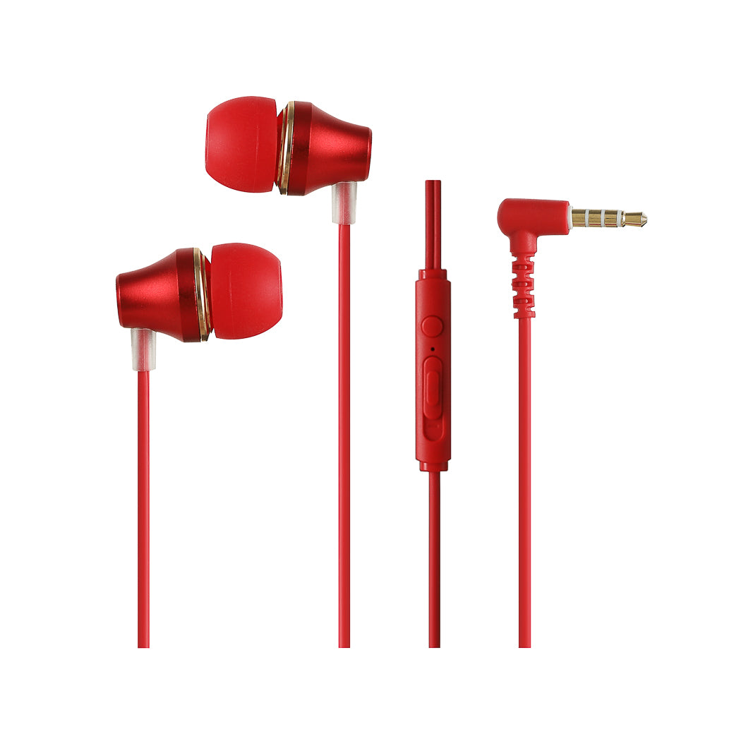 Earphones with Capsule-Shaped Case Model:8431#(Red)