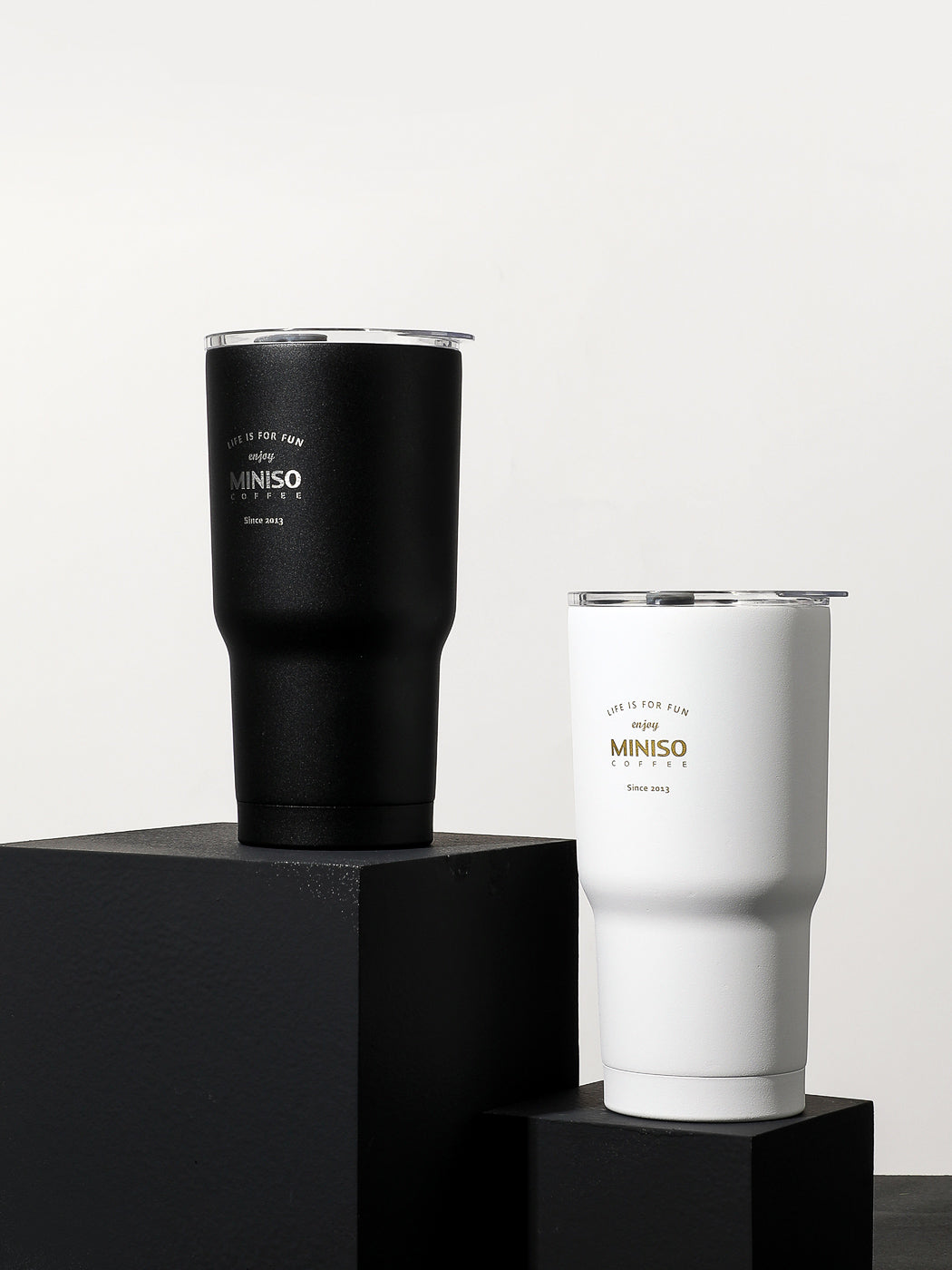 Classic Black & White Series-Steel Bottle 580ml, White