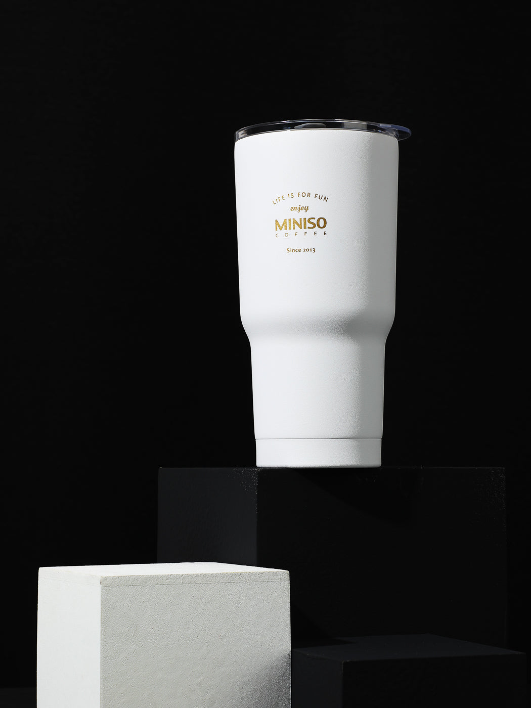 Classic Black & White Series-Steel Bottle 580ml, White