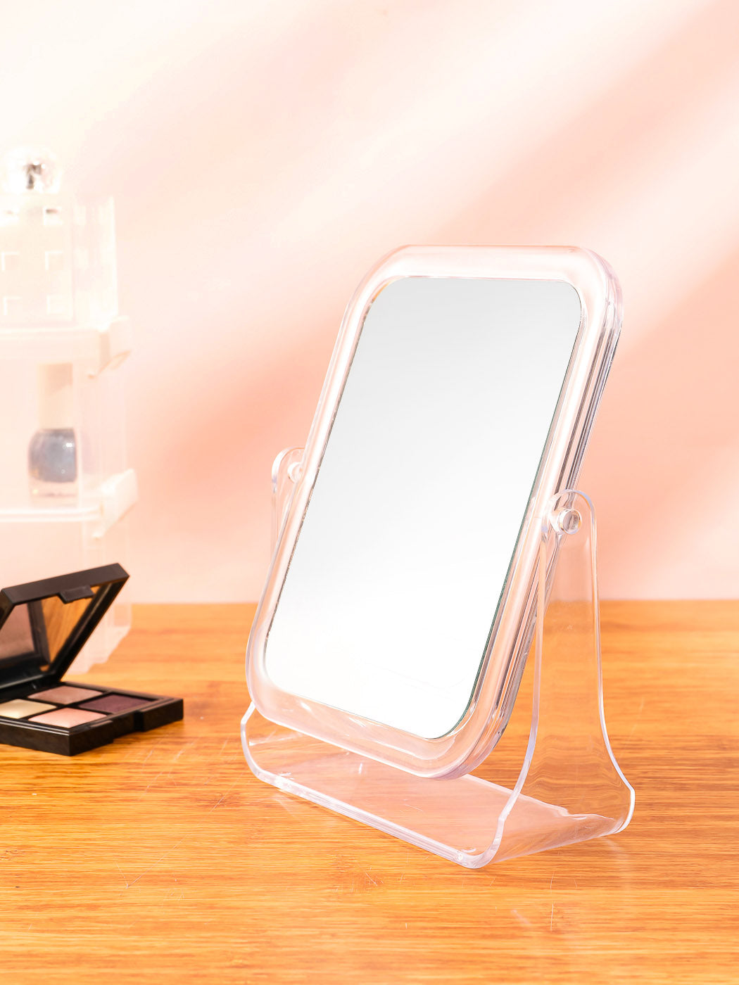 Square Double Sided Rotation Vanity Mirror (2×Magnification)