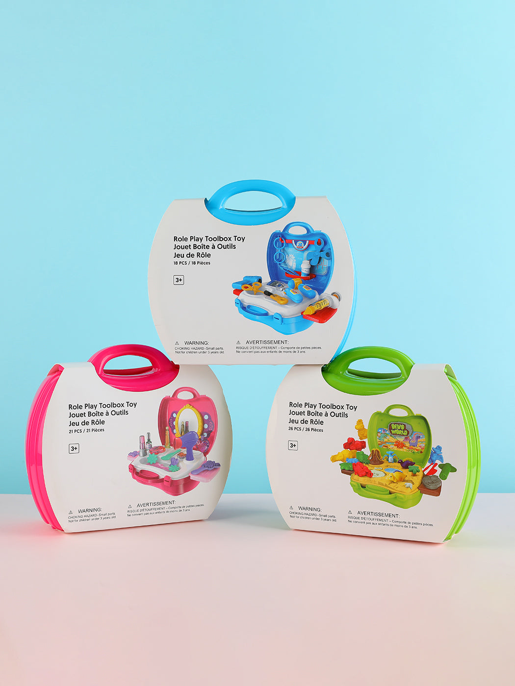 Role Play Toolbox Toy - Dinosaurs World Set