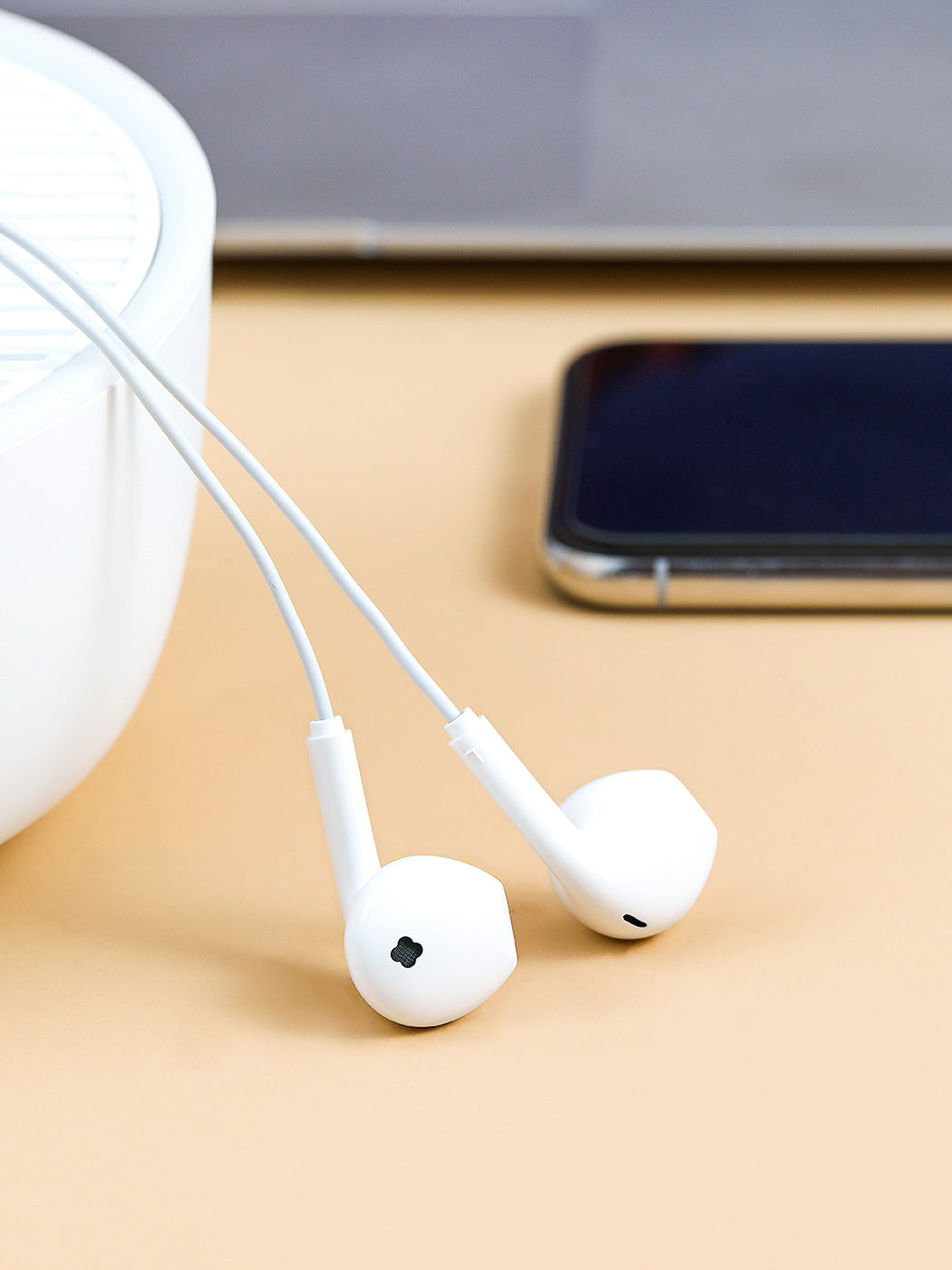 Classic Half-in Ear Earphones for Music Model: HF230 (White)