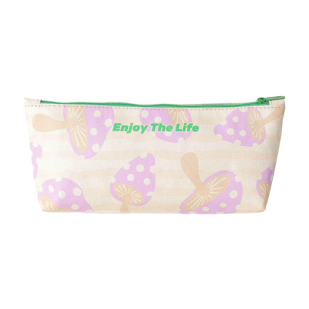 Cool Vibe Mushroom Pattern Pencil Case(Beige)