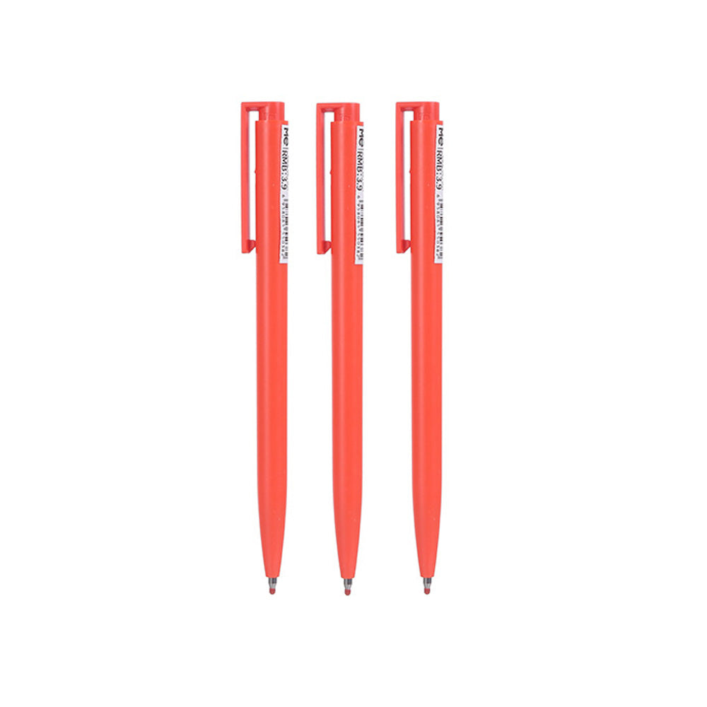 Pack Of 3 | Thin Rod Press The Neutral Pen (Red)