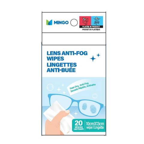 MINGO Lens Anti-Fog Wipes (20 Individual Packs)