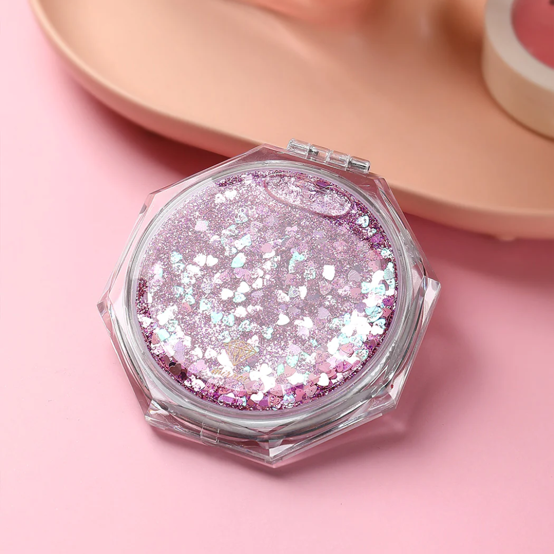 Illusion Collection Glittering Portable Mirror