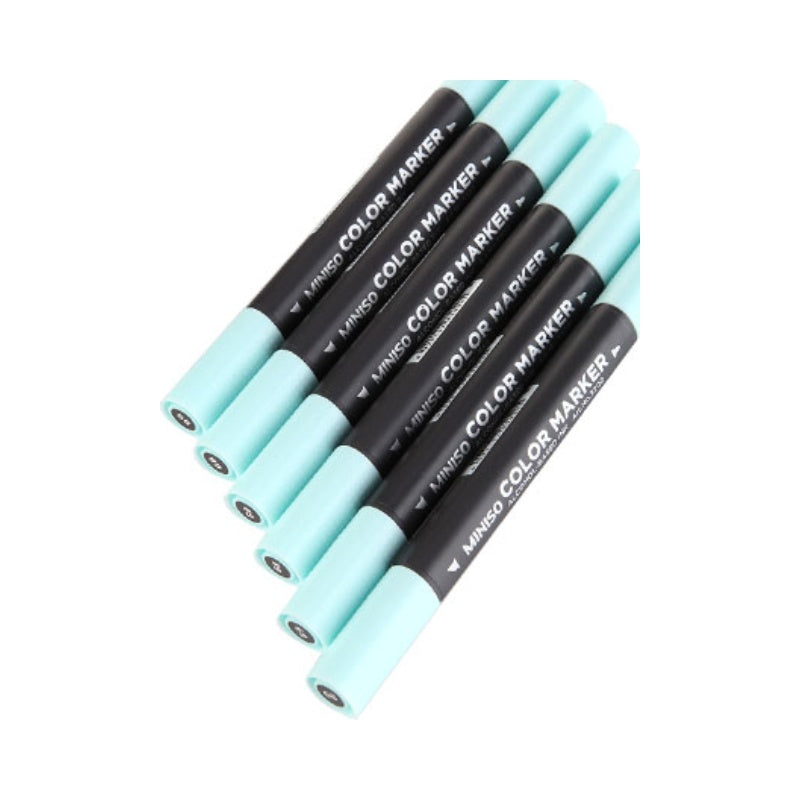 Pack of 3 | Double-end Marker Pen A (Bright Blue)