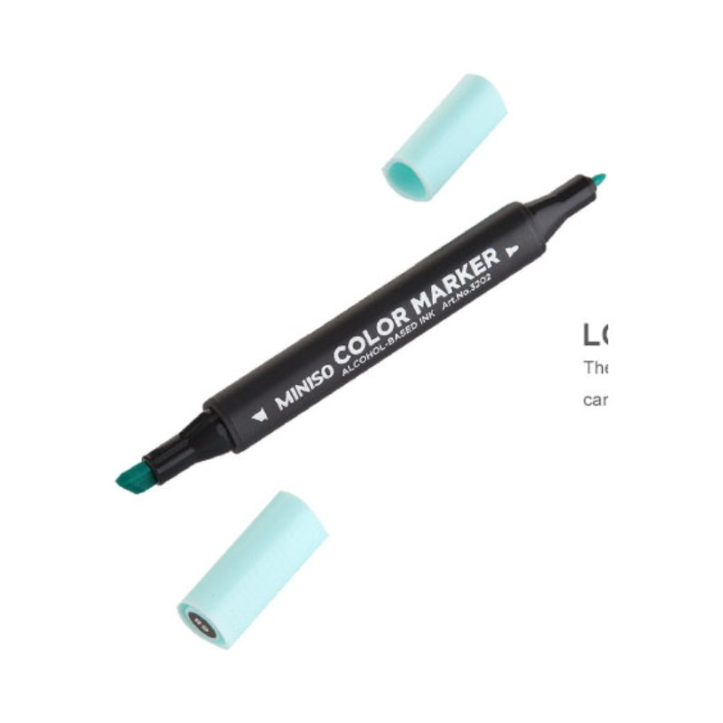 Pack of 3 | Double-end Marker Pen A (Bright Blue)