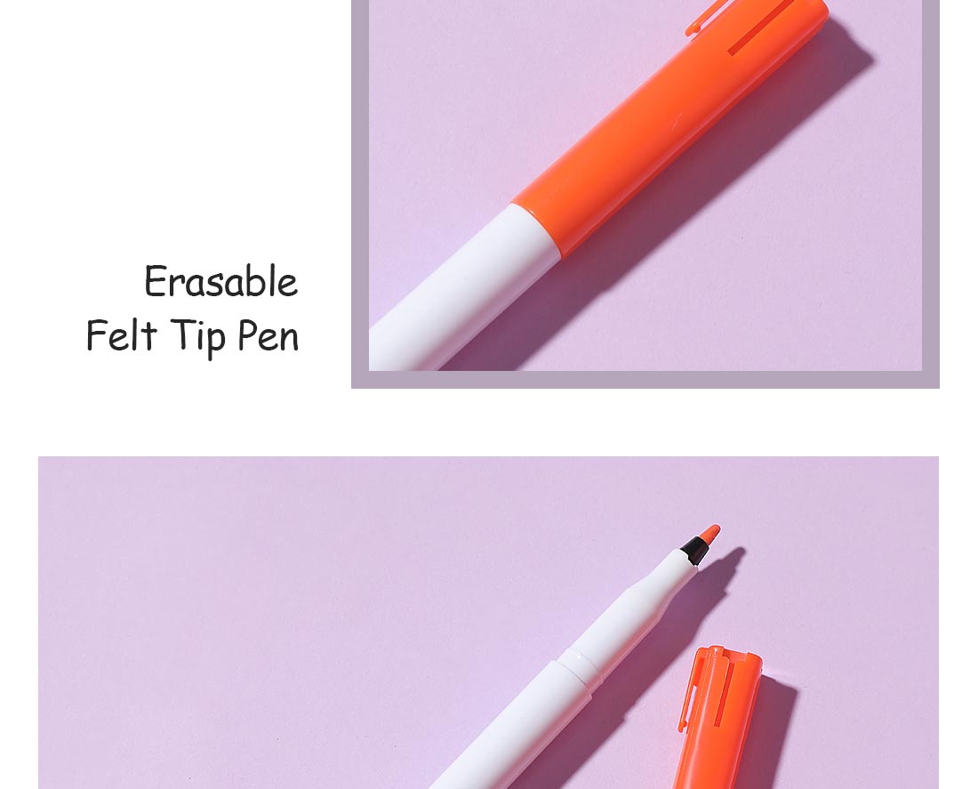 Pack Of 3 | Erasable Felt Tip Pen (Reddish Orange)