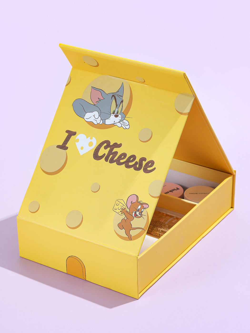 Tom & Jerry I love cheese Collection Foldable Vanity Mirror (Yellow)