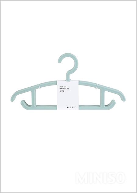Simple Multipurpose Clothes Hanger 5 Pac