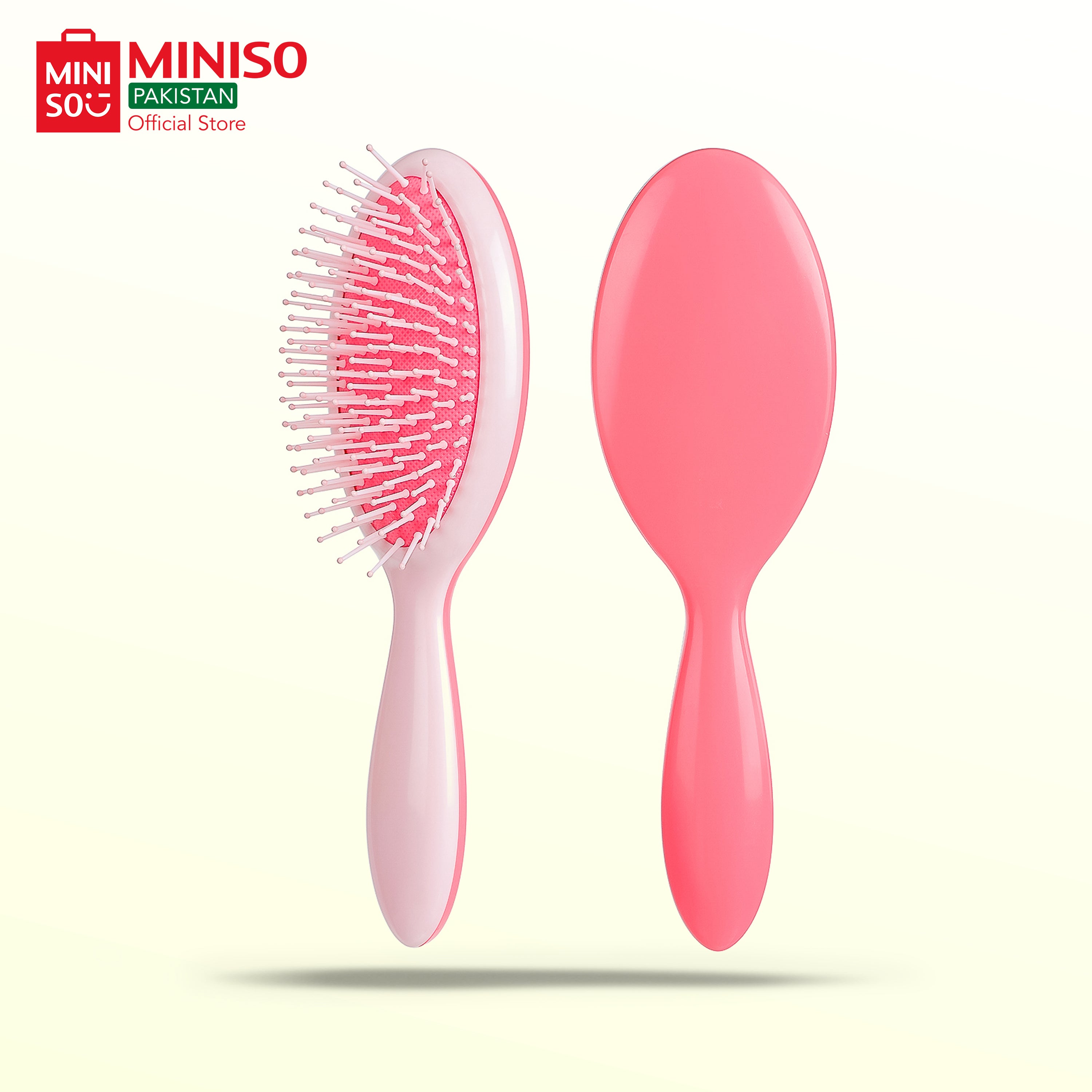 Bicolor Cushion Hair Brush (Pink)