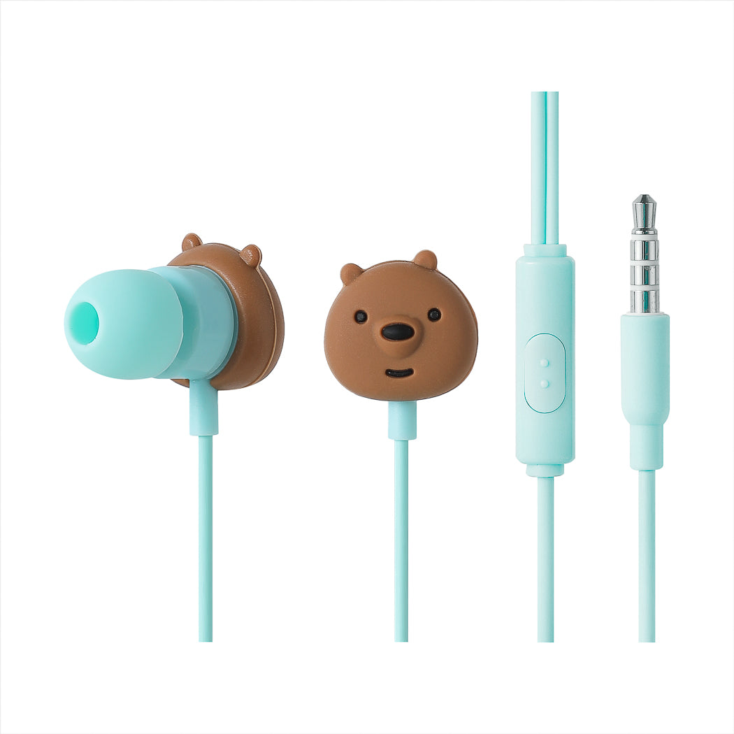We Bare Bears Collection In-ear Earphones with Storage Bag