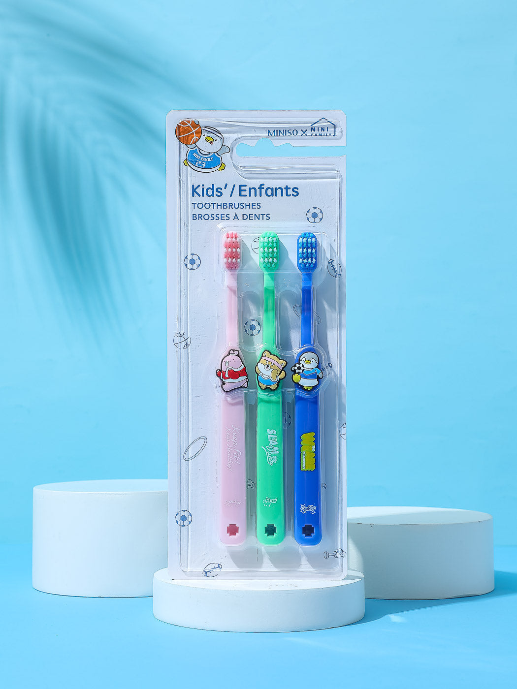 Mini Family Sports Lovely Toothbrushes for Kids (3 pcs)
