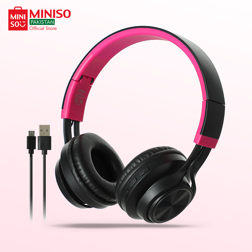 Fashion Wireless Headphones with Colorful Lights Miniso Pakistan