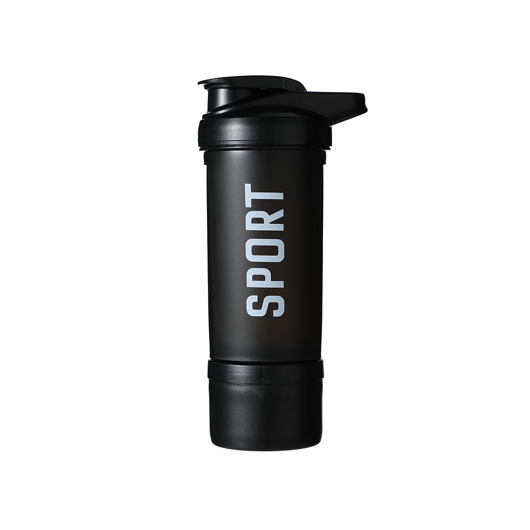 Shaker Bottle for Sports, 650mL (with Storage Box)(Black) Miniso Pakistan
