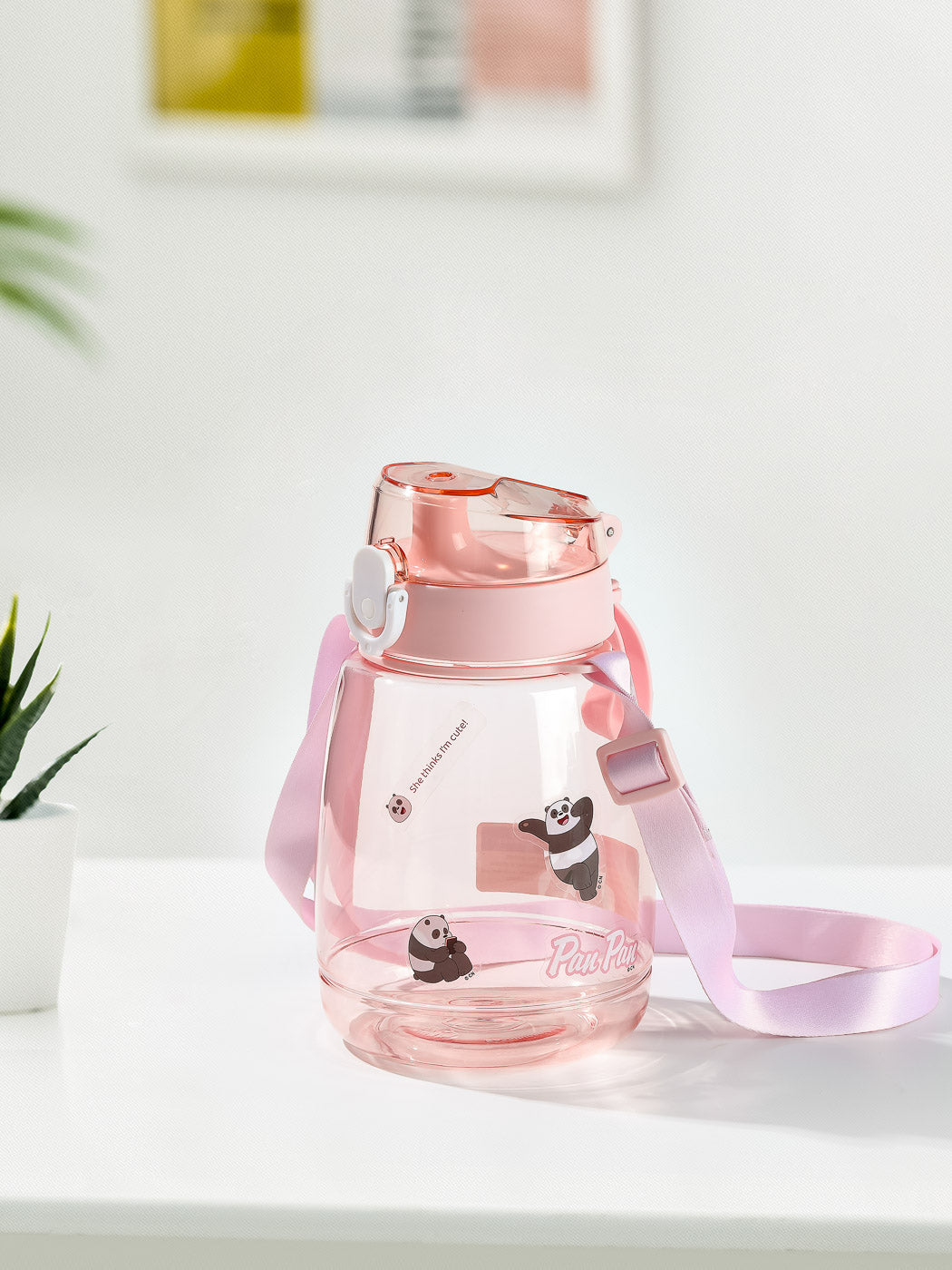 We Bare Bears Collection 4.0 Cool Water Bottle with Shoulder Strap - 1300mL (Panda)