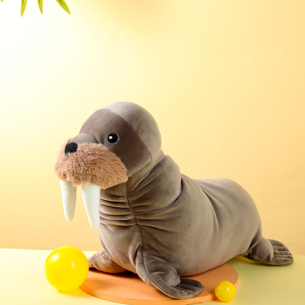 Ocean Series 3.0 17in. Taupe Brown Walrus Plush Toy