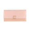 Women's Long Stone Pattern Wallet with Flap Top (Pink)
