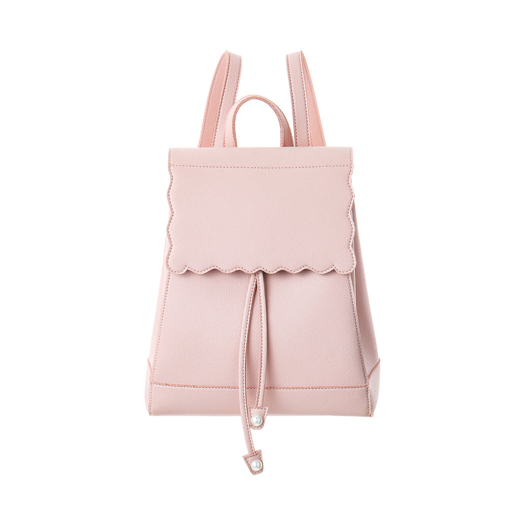 Scalloped Flap Backpack (Pink)