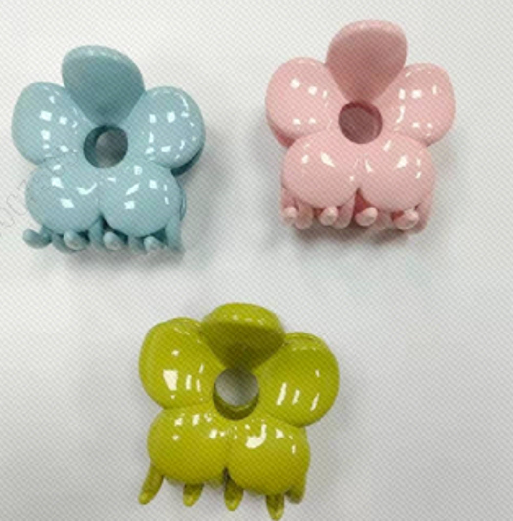 Flower World Korean Style Glossy Hair Claw Clip