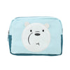 We Bare Bears Collection 5.0 Embroidered Rectangle Cosmetic Bag(Blue)