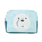 We Bare Bears Collection 5.0 Embroidered Rectangle Cosmetic Bag(Blue)