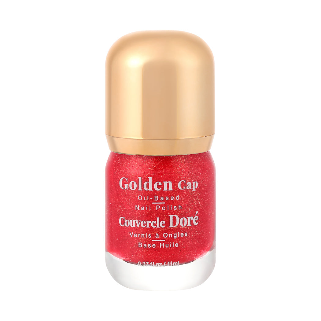 Pack Of 2 | Golden Cap Oil-based Nail Polish(11 Glitter Red)