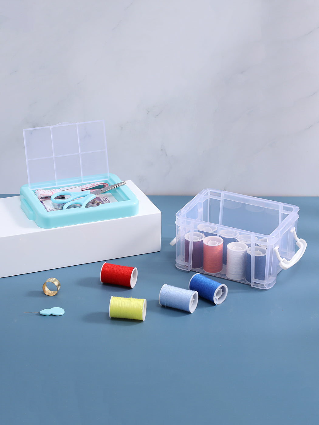 12-Color Needlework Box Set (Blue)